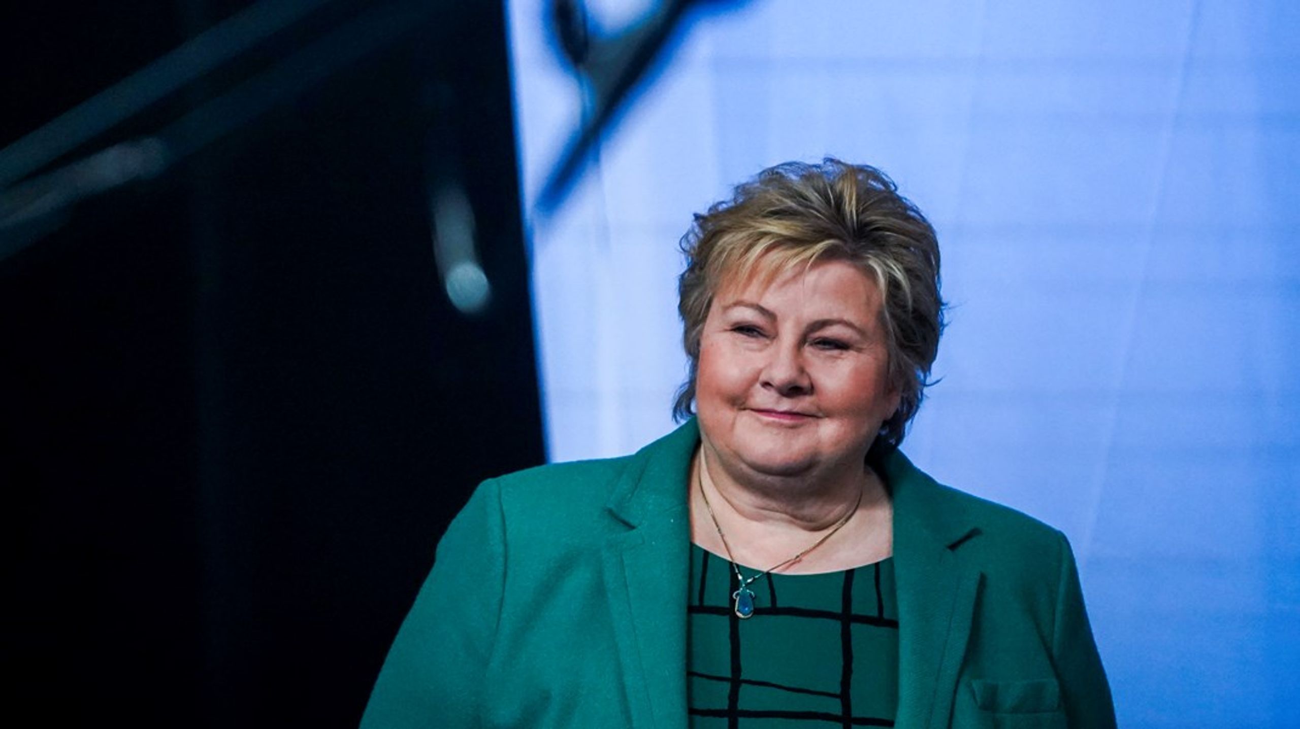 Høyre-leder Erna Solberg kan smile bredt over partiets oppslutning på Altingets og ABC Nyheters februar-måling, gjennomført av Opinion.&nbsp;