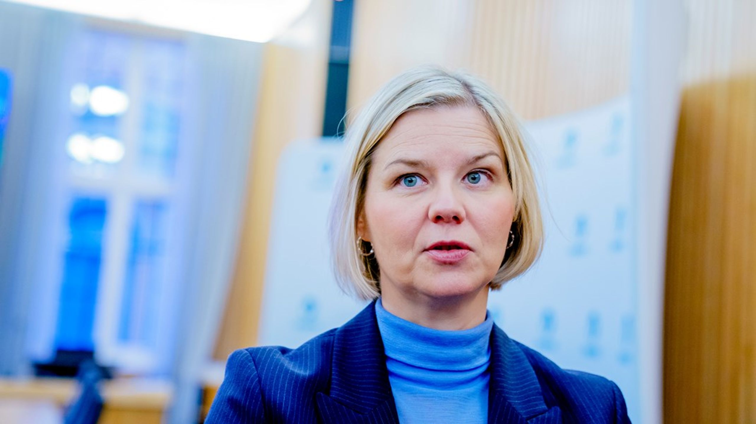 Venstre-leder Guri Melby overlater helseministerens videre skjebne i regjeringen til statsminister Jonas Gahr Støre.