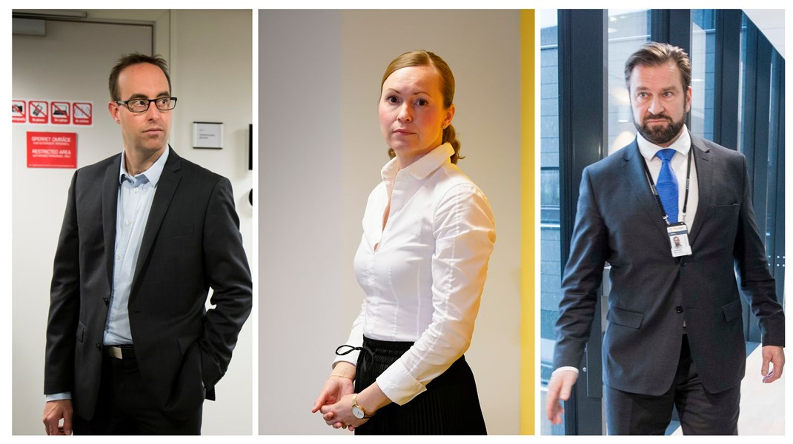 Håkon Bergsjø, Hanne Blomgren og Olav Skard er alle interessert i å bli NSMs nye direktør.&nbsp;